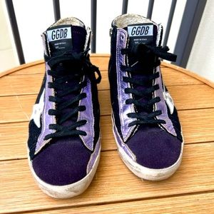 Golden Goose purple suede Francy High-Tops size 38